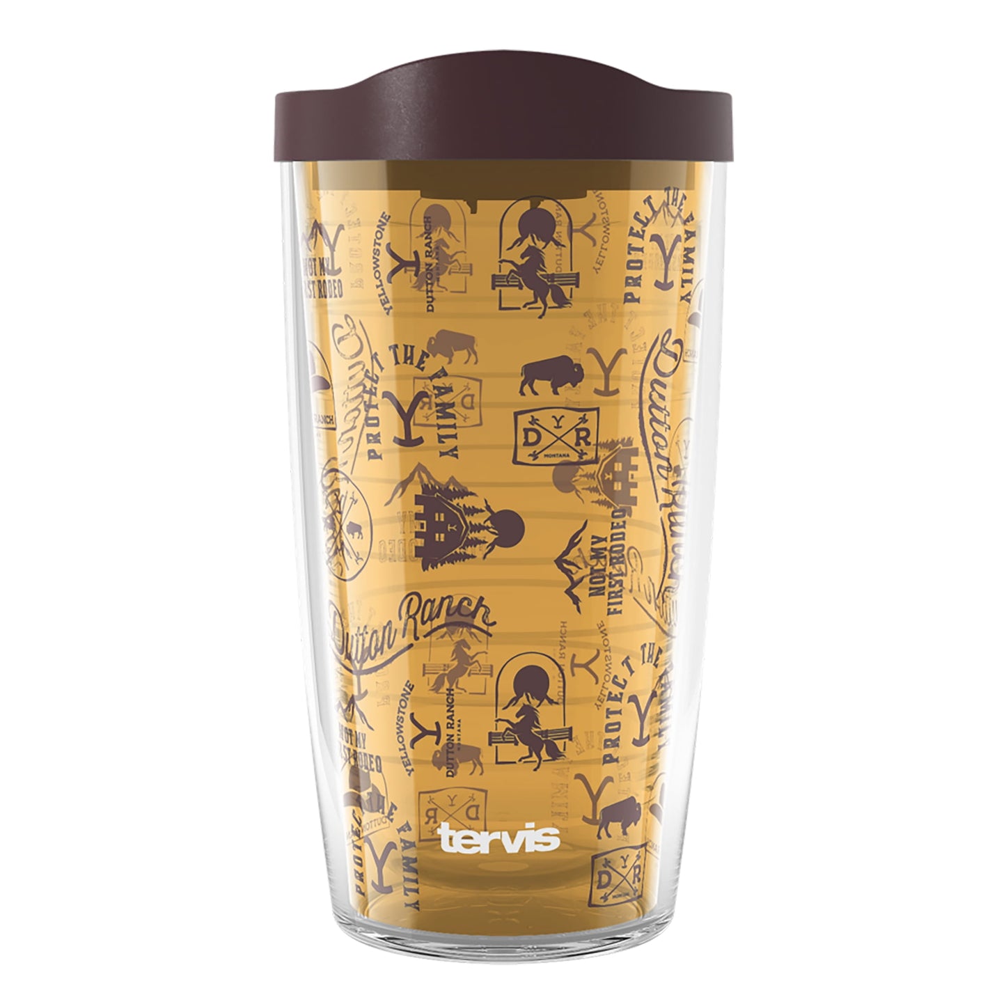 Tervis Yellowstone Not My First Rodeo Made in USA Double Walled Insulated Travel Tumbler, Classic 16oz