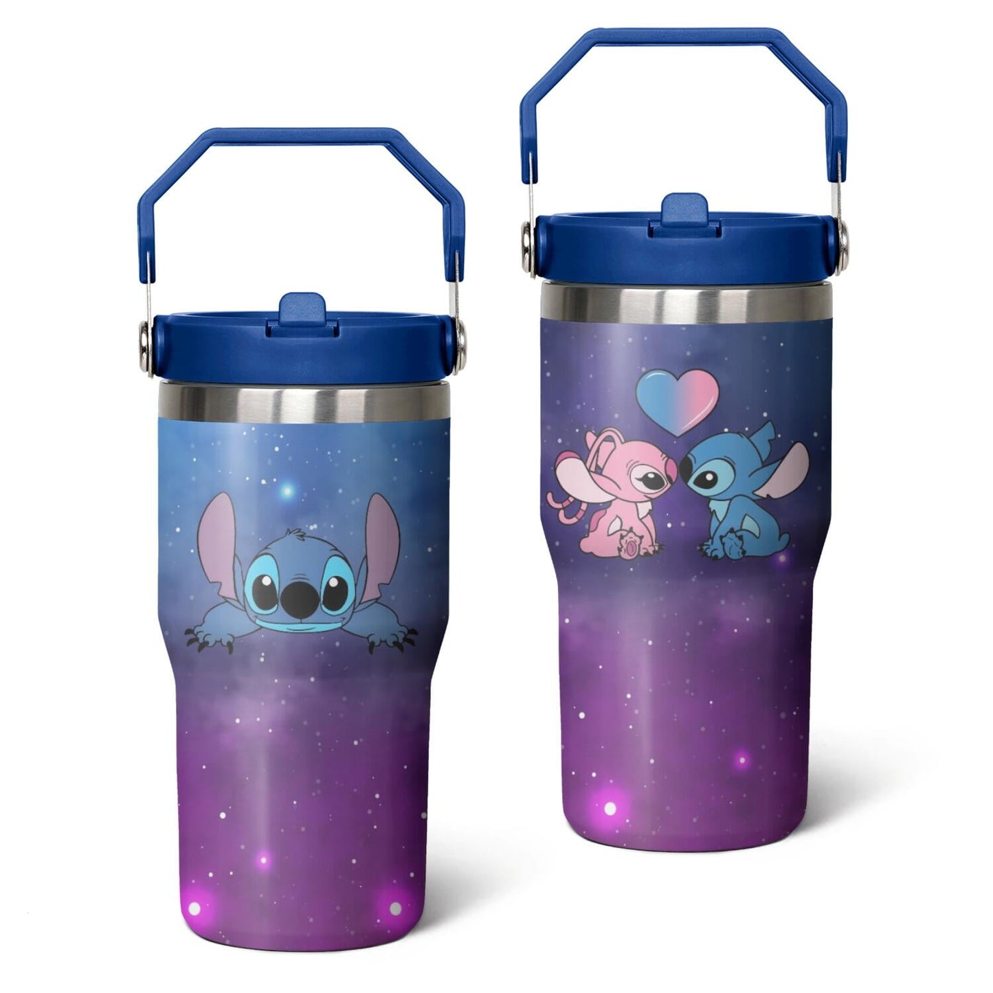Pure Buddy - 20oz Cartoon Movie Stainless Steel Tumbler with Lid and Straw,Spill Proof Cartoon Travel Cup for Cartoon Lovers,Double Wall Vacuum Insulated Coffee Mug with Top Handle Pink