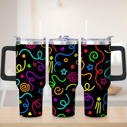 Pure Buddy - Colorful Confetti Stainless Steel Tumbler, 30oz